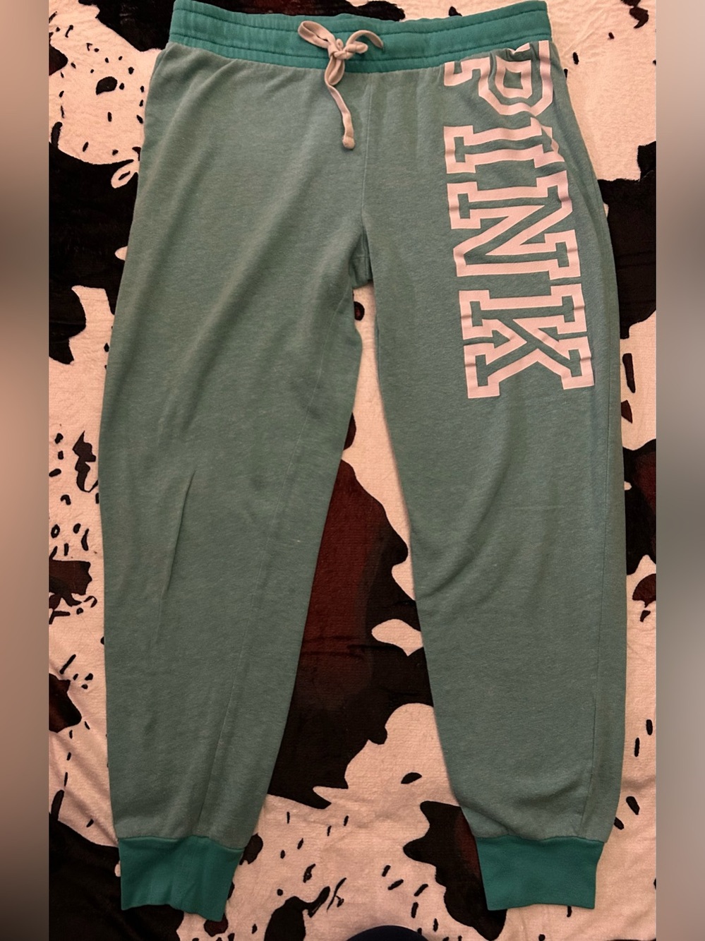 💙 PINK Victoria's SecretTeal Jogger Sweatpants Size Small 💙